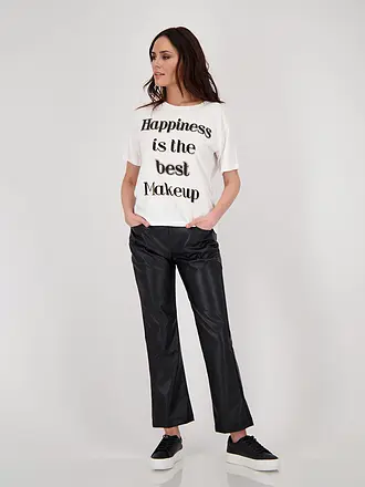 MONARI | Pantalon aspect cuir | schwarz